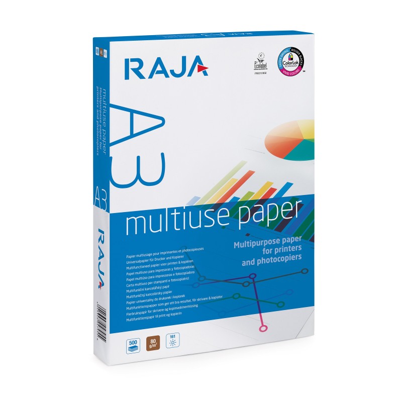 RAJA Papier A3 blanc Multi-usage - 80g - Ramette de 500 feuilles