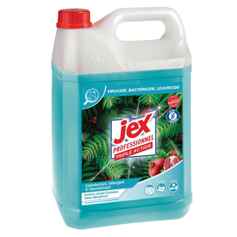 Jex Professionnel Triple action Nettoyant multi-usages désinfectant - Jardin Exotique - Bidon 5L