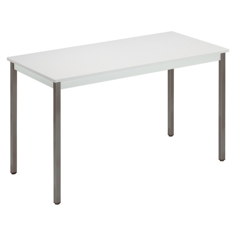 Table de réunion modulable rectangle - L.120 x P.60 cm - Plateau Gris - Pieds Gris