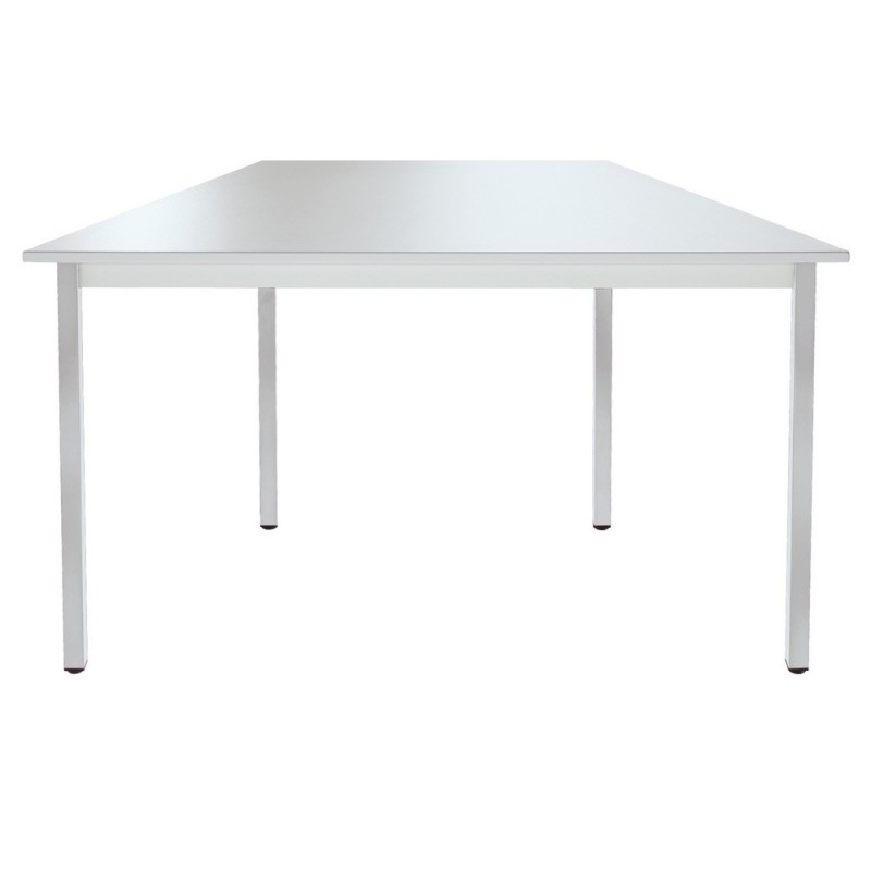 Table de réunion modulable trapèze - L.120 x P.60 cm - Plateau Gris - Pieds Gris