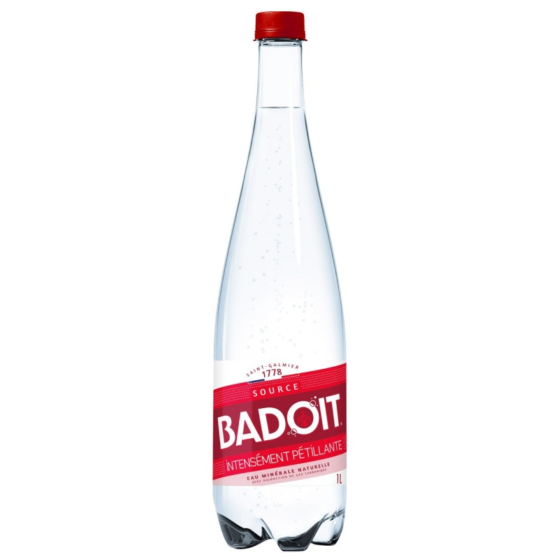 Badoit Eau minérale gazeuse intensément pétillante - Lot 6 bouteilles 1 L