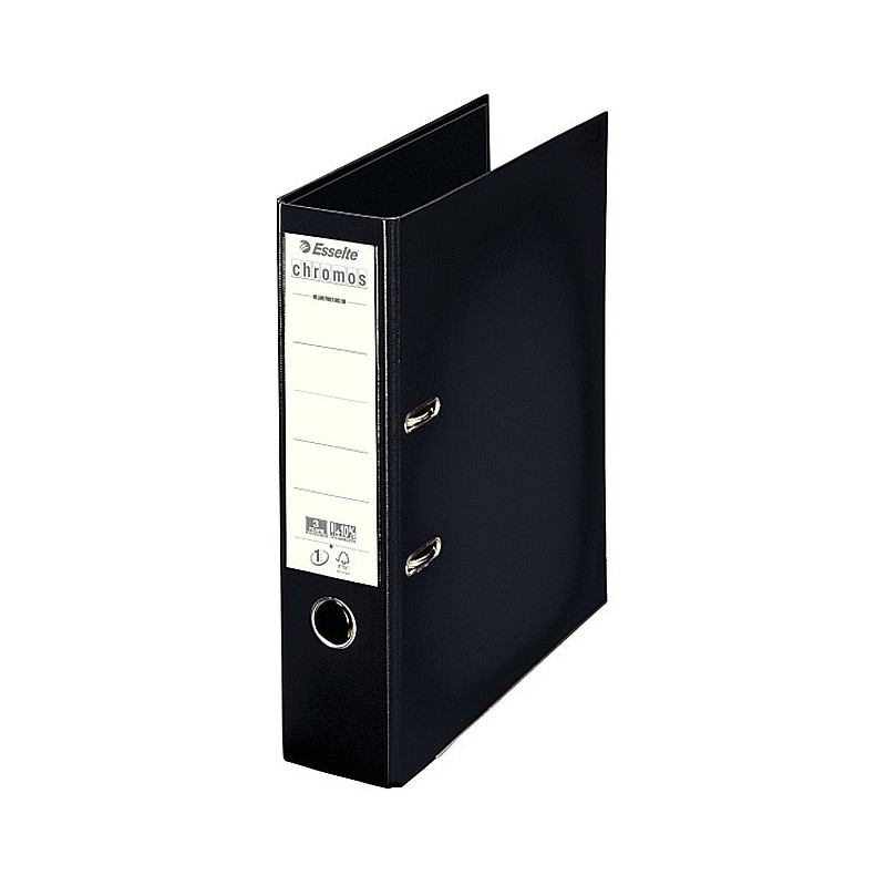 Esselte Classeur à levier A4 Chromos Plus - Carton 23/10e - Dos 8 cm - Noir