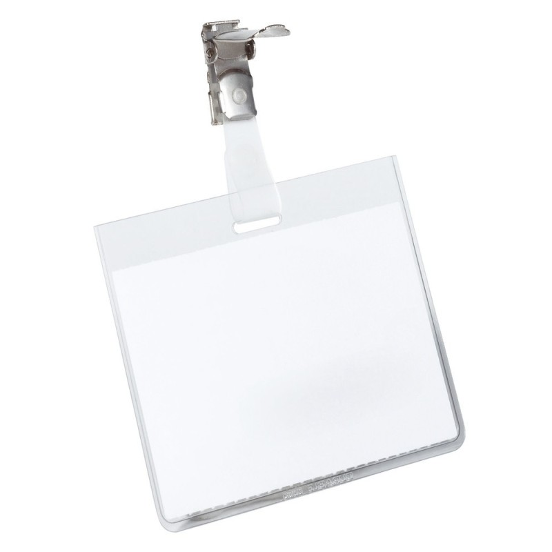 DURABLE Badges à clip, fermé - Boîte de 25