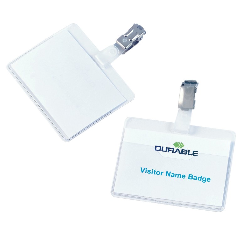 Durable Badges à clip, ouvert - Boîte de 25