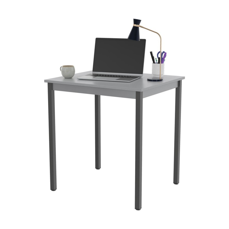 Table de réunion modulable rectangle - L.70 x P.60 cm - Plateau Gris - Pieds Gris