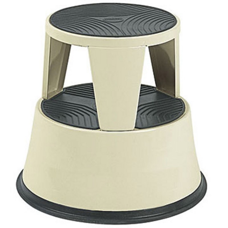 Marchepied tabouret métal beige