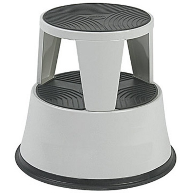 Marchepied tabouret métal gris clair