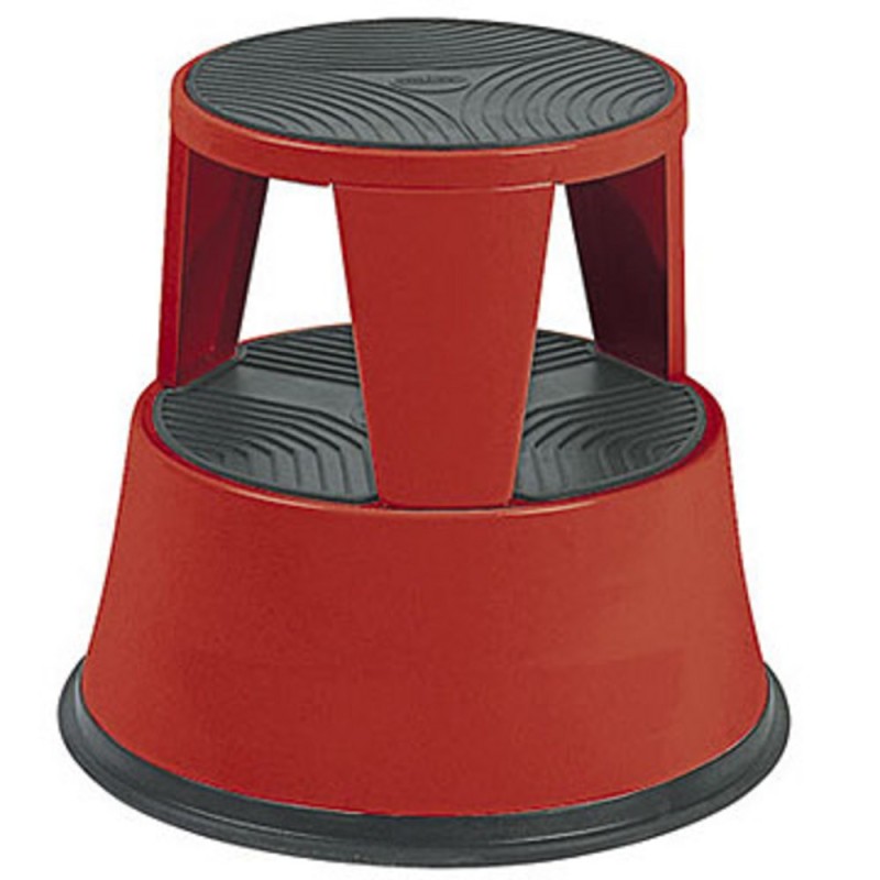 Marchepied tabouret métal rouge