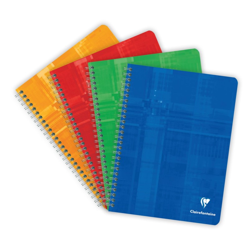 Clairefontaine Cahier à spirale Metric 17 x 22 cm - 90g - Grands carreaux Séyès - 100 pages