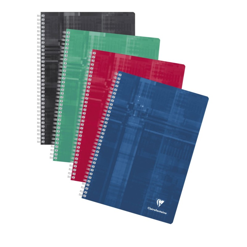 Clairefontaine Cahier à spirale Metric A4 21 x 29,7 cm - 90g - Petits carreaux 5x5 - 180 pages