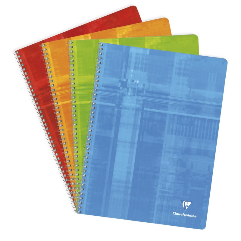 Clairefontaine Cahier à spirale Metric 24 x 32 cm - 90g - Petits carreaux 5x5 - 100 pages