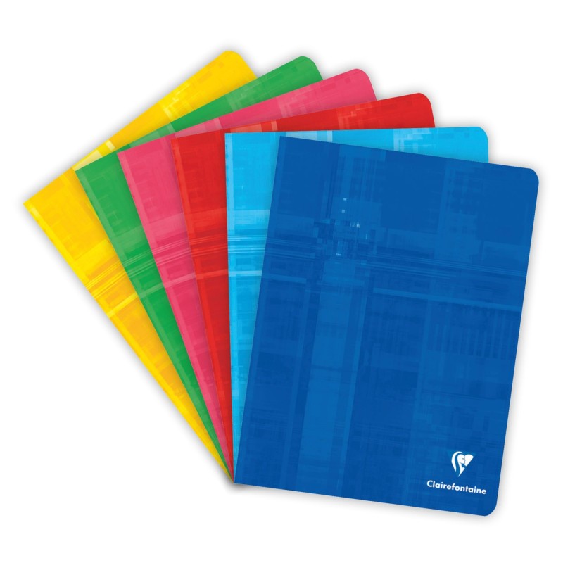 Clairefontaine Cahier piqué Metric 17 x 22 cm - 90g - Petits carreaux 5x5 - 96 pages