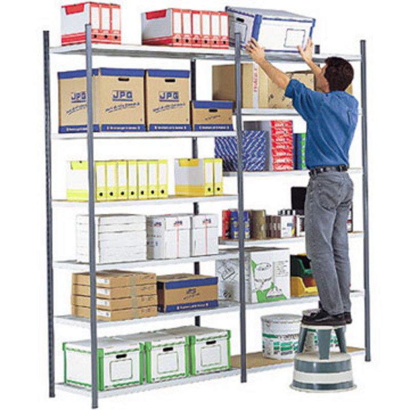 Rayonnage industriel Multi Rack - Polyvalent - H. 240 x L. 100 x P. 40 cm - Elément Suivant - Bleu