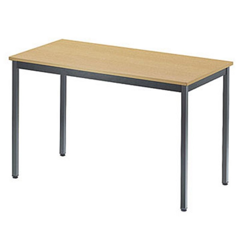 Table Budget Rectangle 120 x 60 cm - Plateau Hêtre - pieds Gris foncé