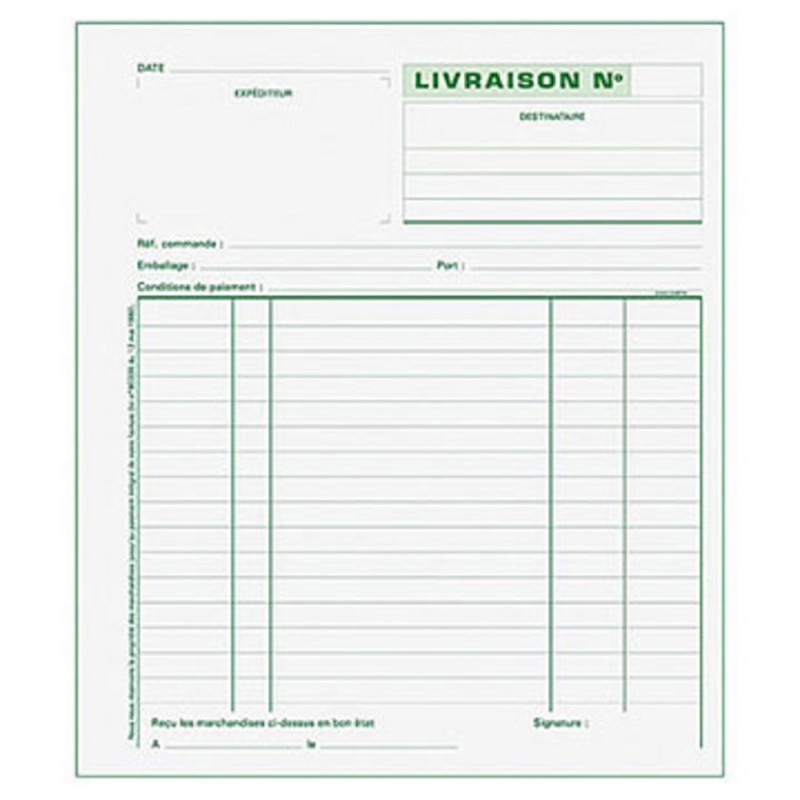 Exacompta Manifold LIVRAISONS - 21 x 18 cm - 50 feuilles autocopiantes 2 exemplaires