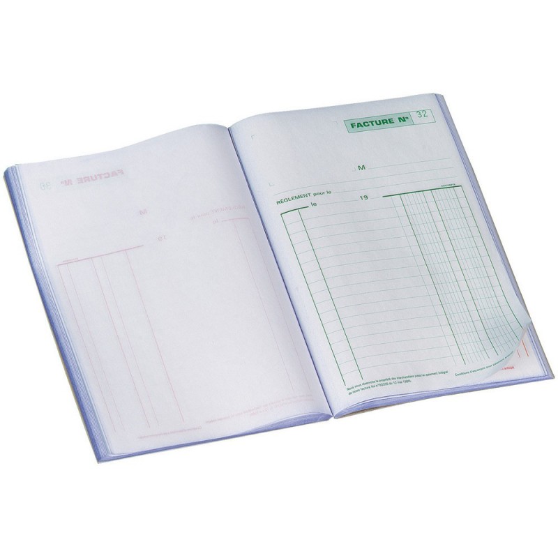 Exacompta Manifold FACTURES - 21 x 14,8 cm - 50 feuilles autocopiantes 2 exemplaires