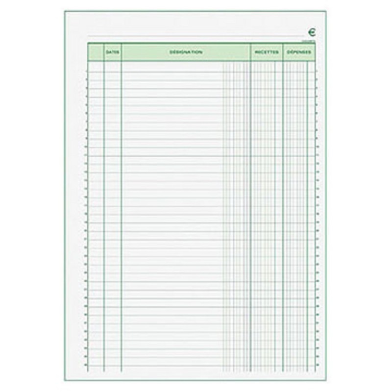 Exacompta Manifold RECETTES DEPENSES - 29,7 x 21 cm - 50 feuilles autocopiantes 2 exemplaires