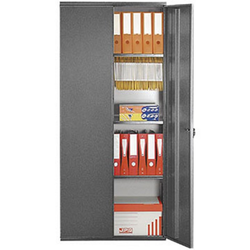 Armoire métal Starting portes battantes H.180 x L. 80 cm - Corps anthracite - Portes anthracite