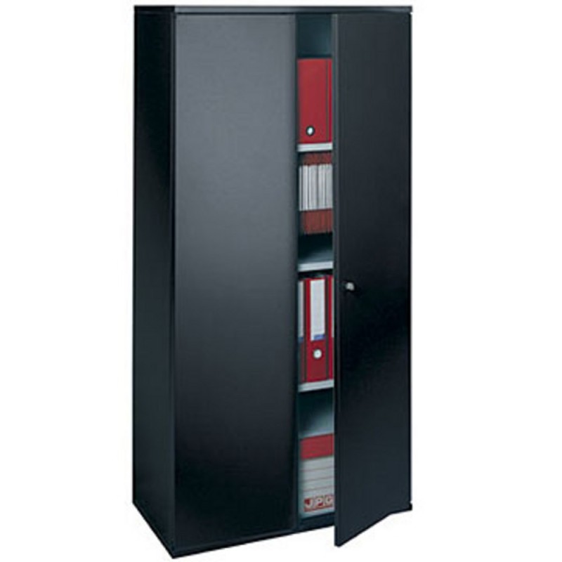 Armoire métal Starting portes battantes H.160 x L. 80cm - Corps anthracite - Portes anthracite