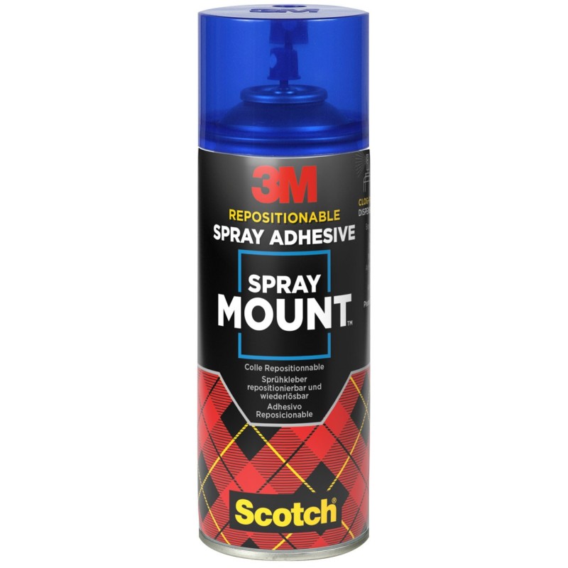 3M™ Colle adhésive repositionnable SprayMount™ sous forme de spray aérosol 400 ml transparent