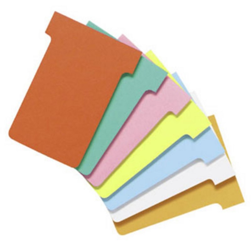 Nobo Fiches T2 rose pour planning - lot de 100