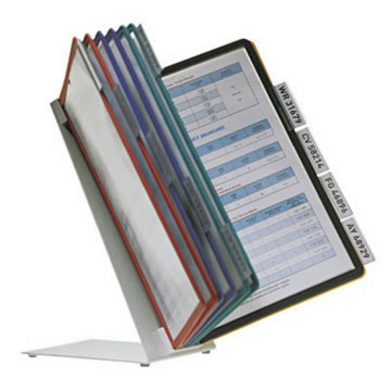 Durable Système de panneau d'affichage de table Vario A4 - 20 pochettes assorties