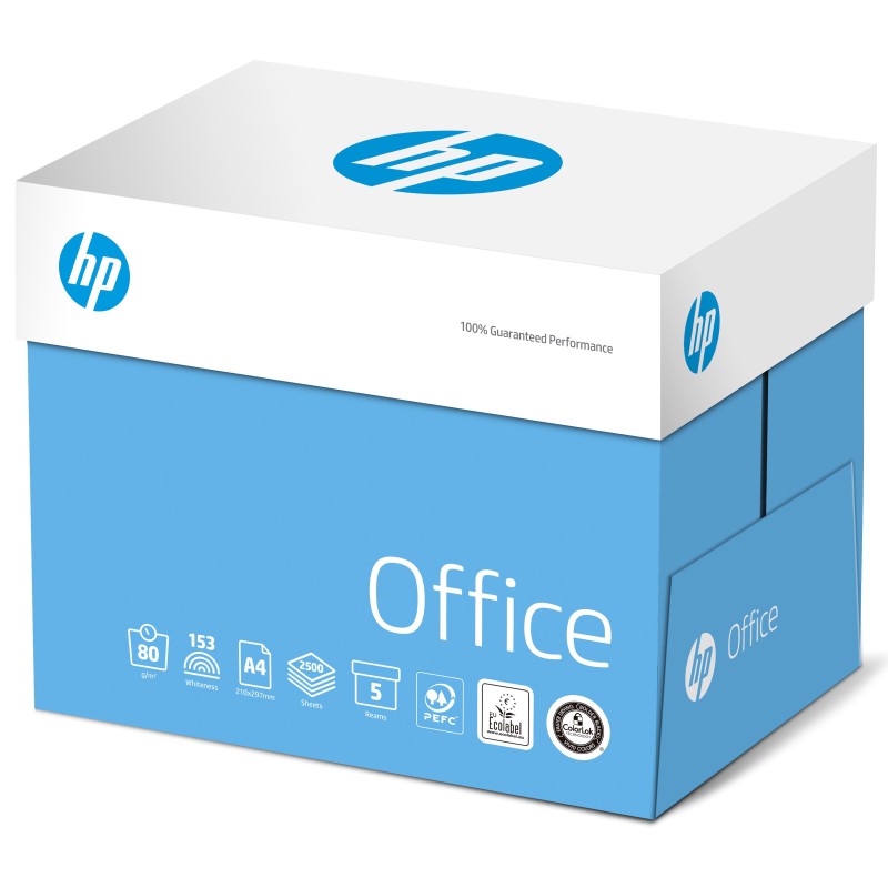 HP Papier A4 blanc Office - 80g - Boîte de 2500 feuilles