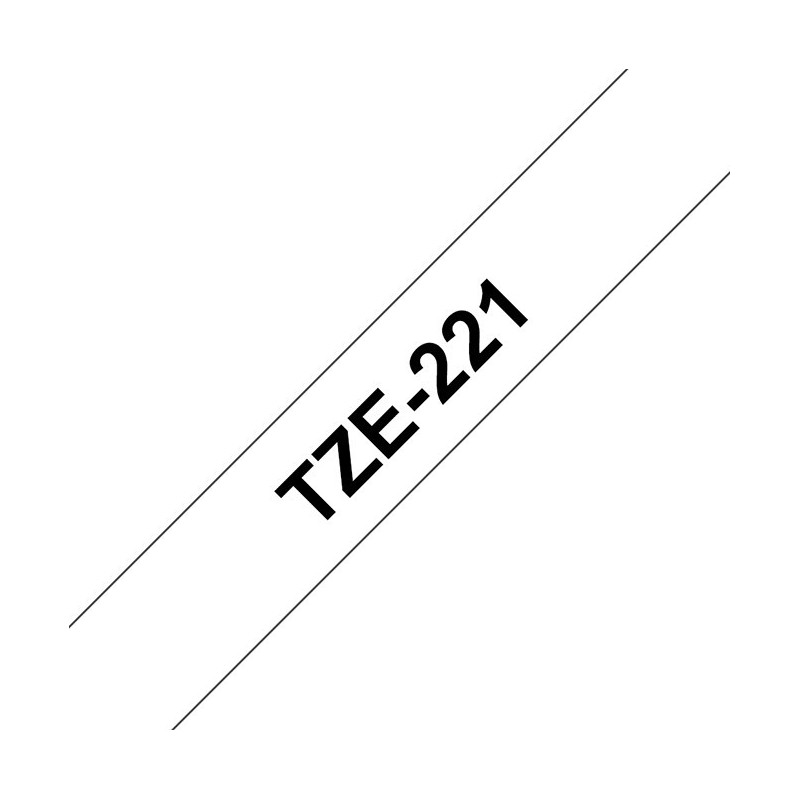 Brother Ruban TZe-221 pour étiqueteuse - 9 mm x 8 m - Noir sur Blanc