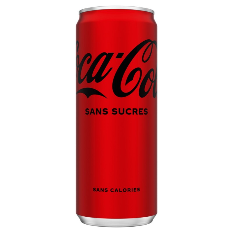 Coca-Cola Zéro Canette format slim 33 cl - Lot de 24