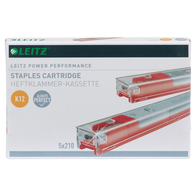 Leitz Agrafes  K12 Rouge - 80 feuilles