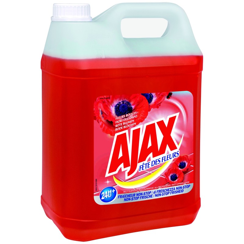 Ajax Produit nettoyant multi-surfaces - Fête des Fleurs rouges - Bidon de 5 L