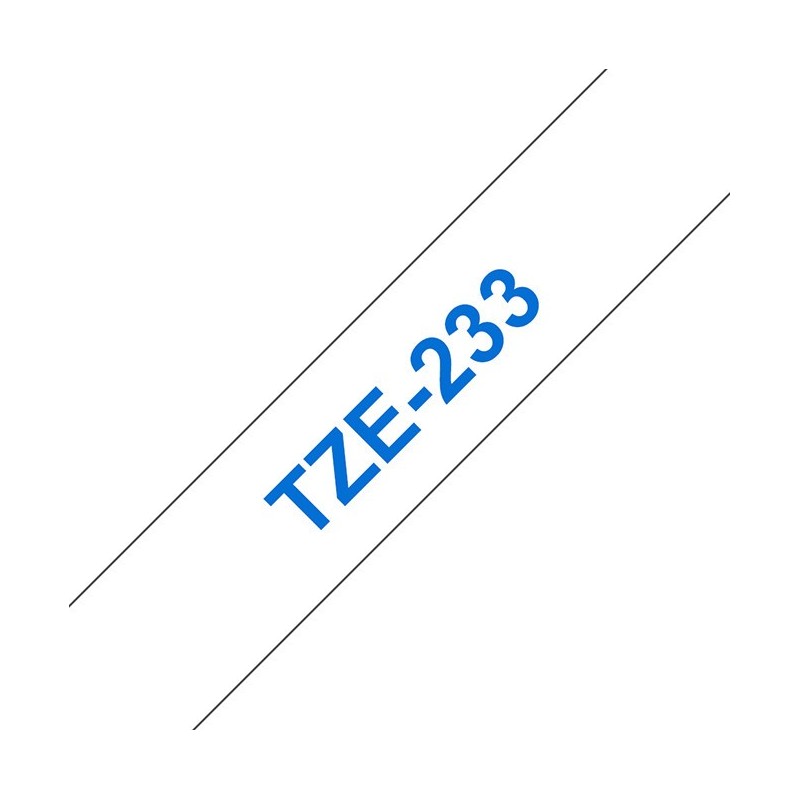 Brother Ruban TZe-233 pour étiqueteuse - 12 mm x 8 m - Bleu sur Blanc