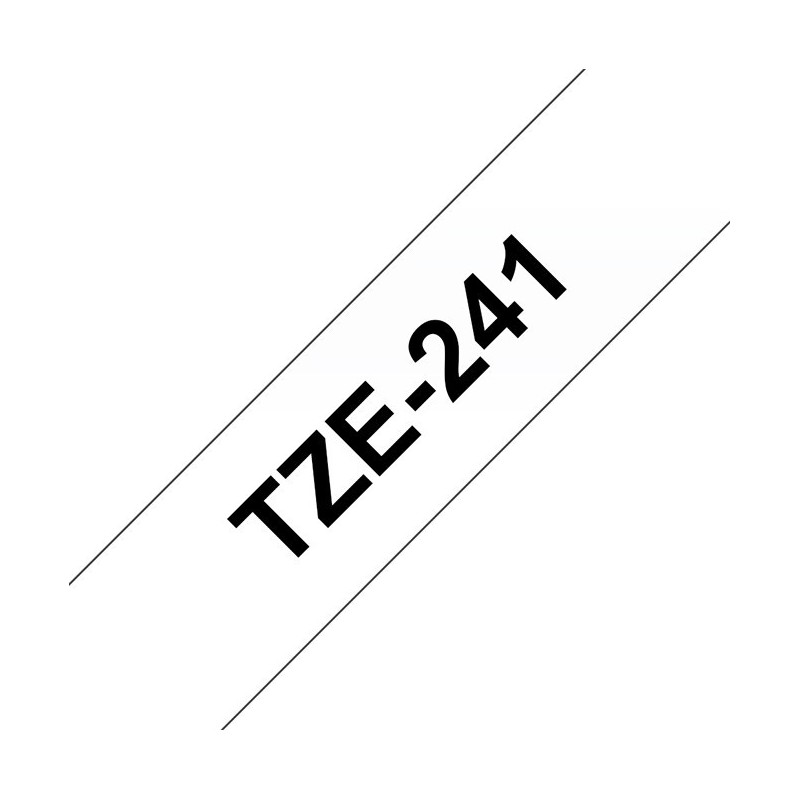 Brother Ruban TZe-241 pour étiqueteuse - 18 mm x 8 m - Noir sur Blanc