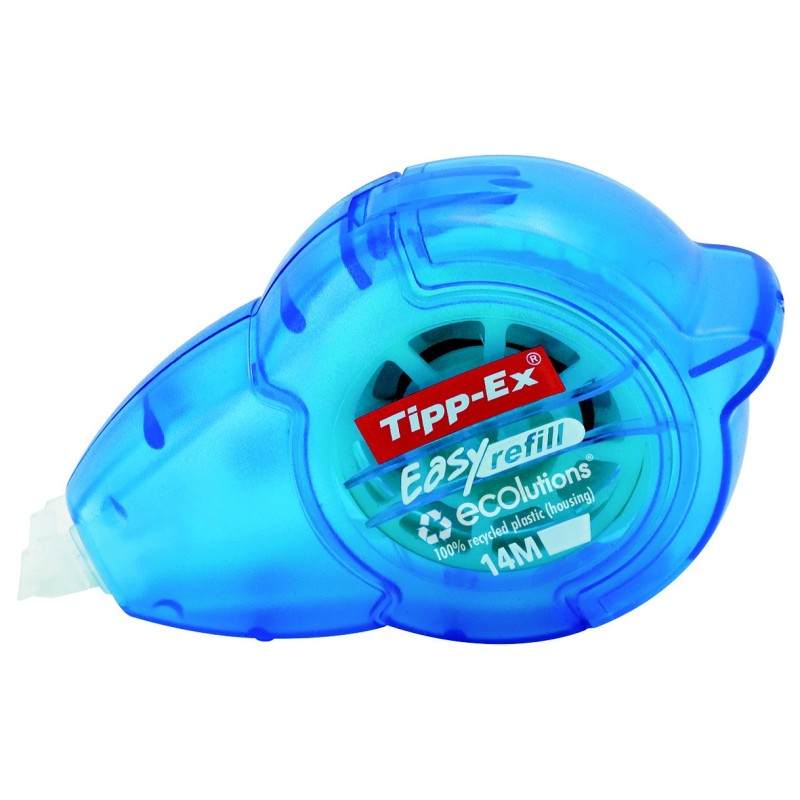 Tipp-Ex Roller de correction Easy Refill Ecolutions 5mm x 14m Bleu translucide
