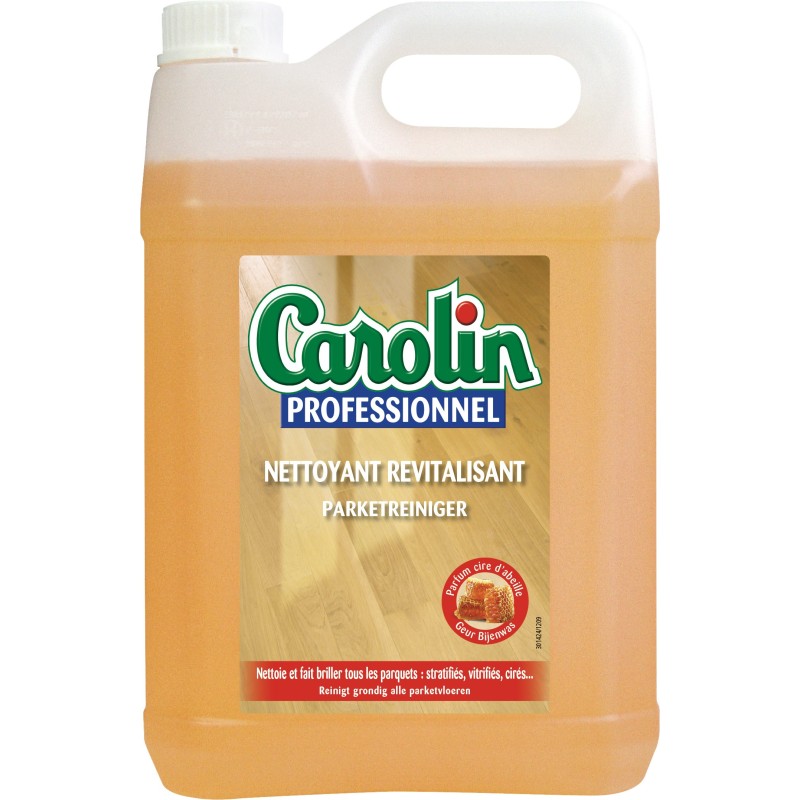Carolin Nettoyant parquets Miel et Lait, Bidon de 5 L
