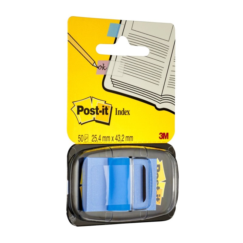 Post-it Marque-pages souples 25 x 43,2 mm - 50 index bleu