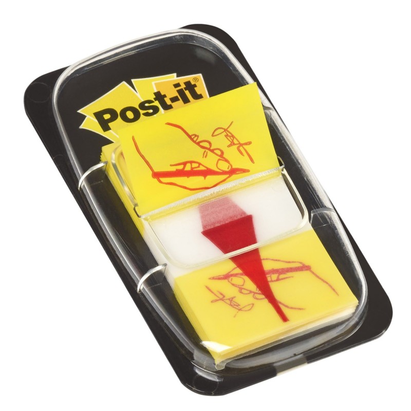 Post-it Marque-pages souples 25 x 43,2 mm - 50 index "Signez ici"