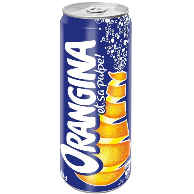 ORANGINA Boisson gazeuse à l'orange - Boîte 33 cl (Lot de 24)