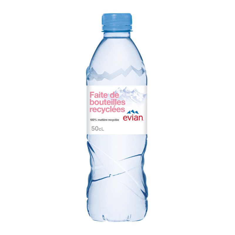 Evian Eau minérale naturelle - Lot 24 bouteilles 50 cl