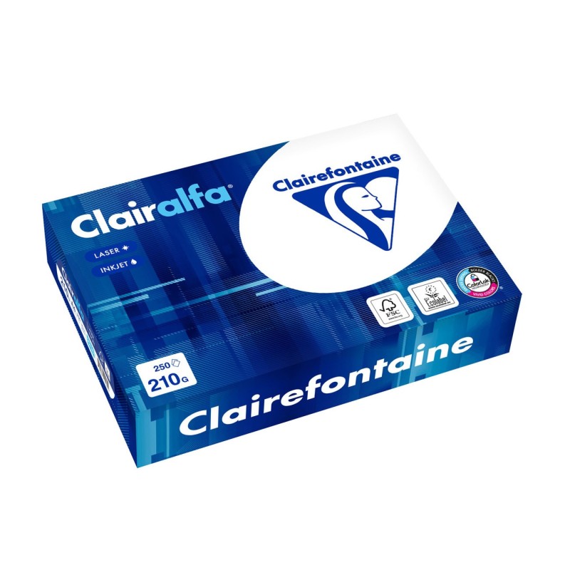 Clairefontaine Papier A4 blanc Clairalfa - 210g - Ramette de 250 feuilles