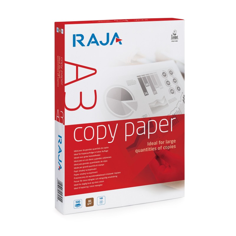 RAJA Papier A3 blanc Copy Paper - 80g - Ramette de 500 feuilles