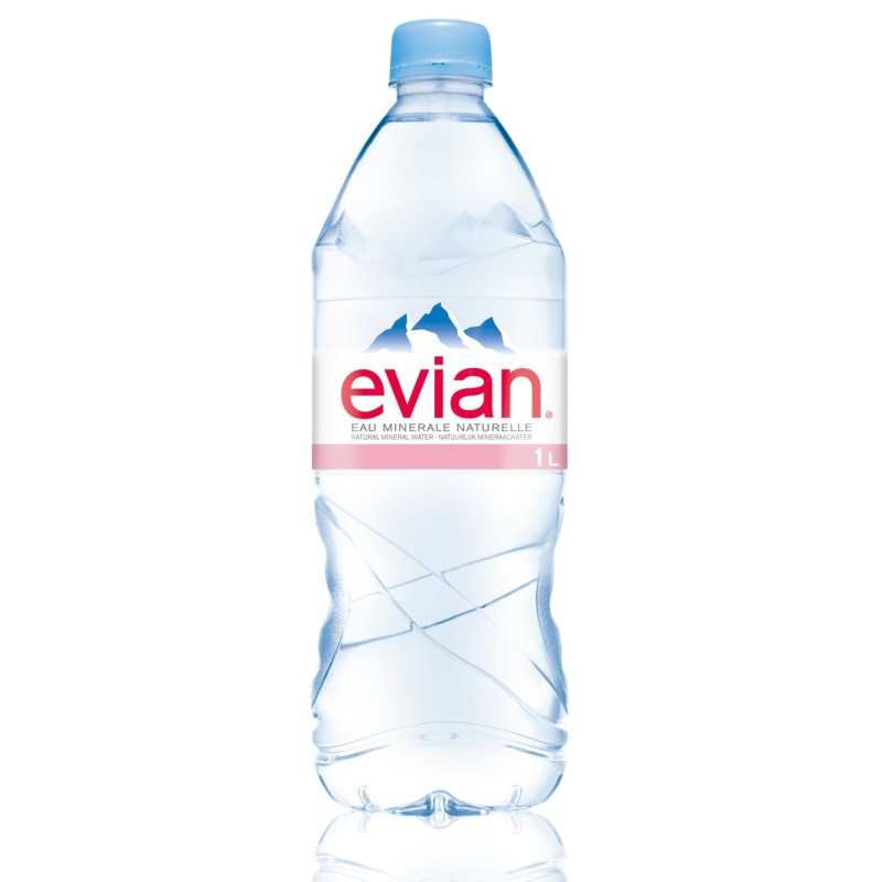 Evian Eau minérale naturelle - Lot 12 bouteilles 1 L