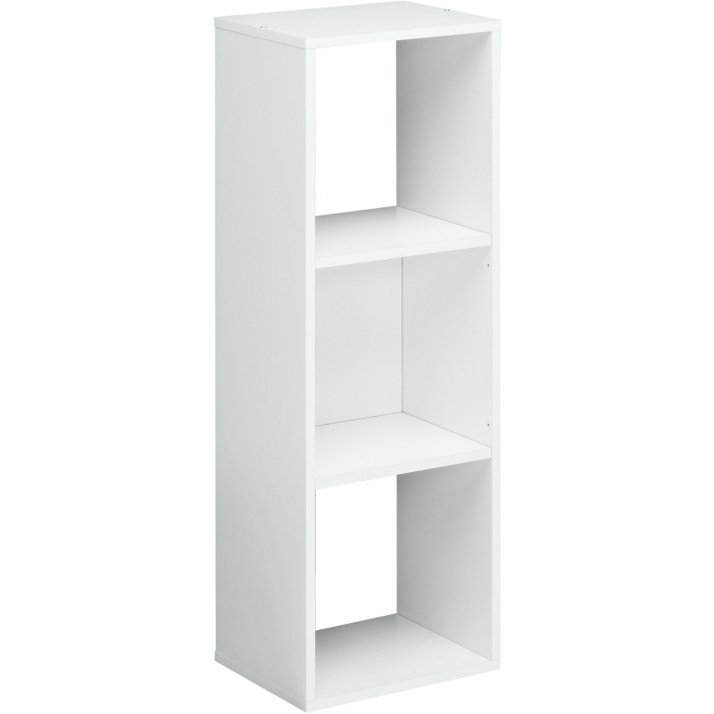 Module bibliothèque multicases Classic -  3 cases - Blanc