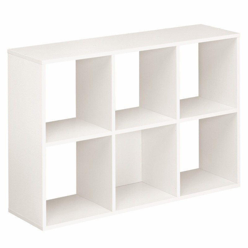 Module bibliothèque multicases Color -  6 cases - Blanc