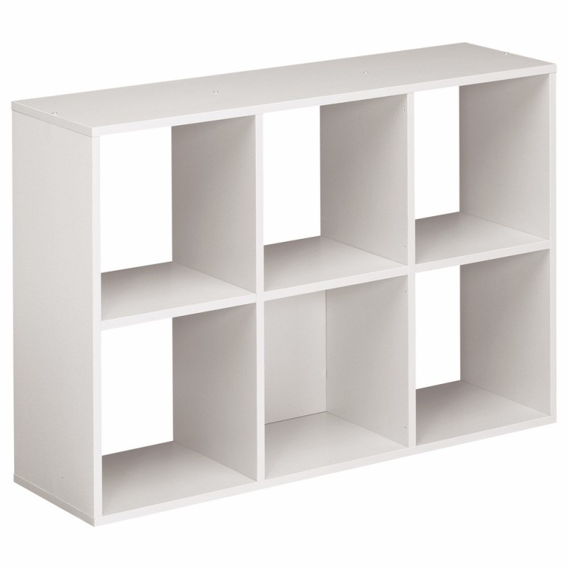 Module bibliothèque multicases Color -  6 cases - Aluminium