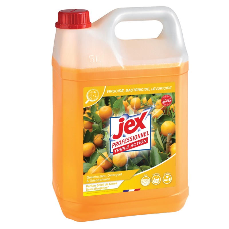 Jex Professionnel Triple action Nettoyant multi-usages désinfectant - Soleil de Corse - Bidon 5L