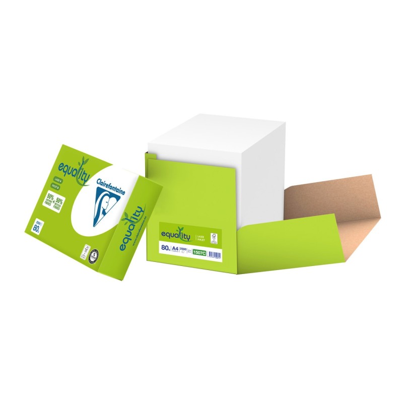 Clairefontaine Papier A4 blanc Equality - 80g - Boîte de 2500 feuilles