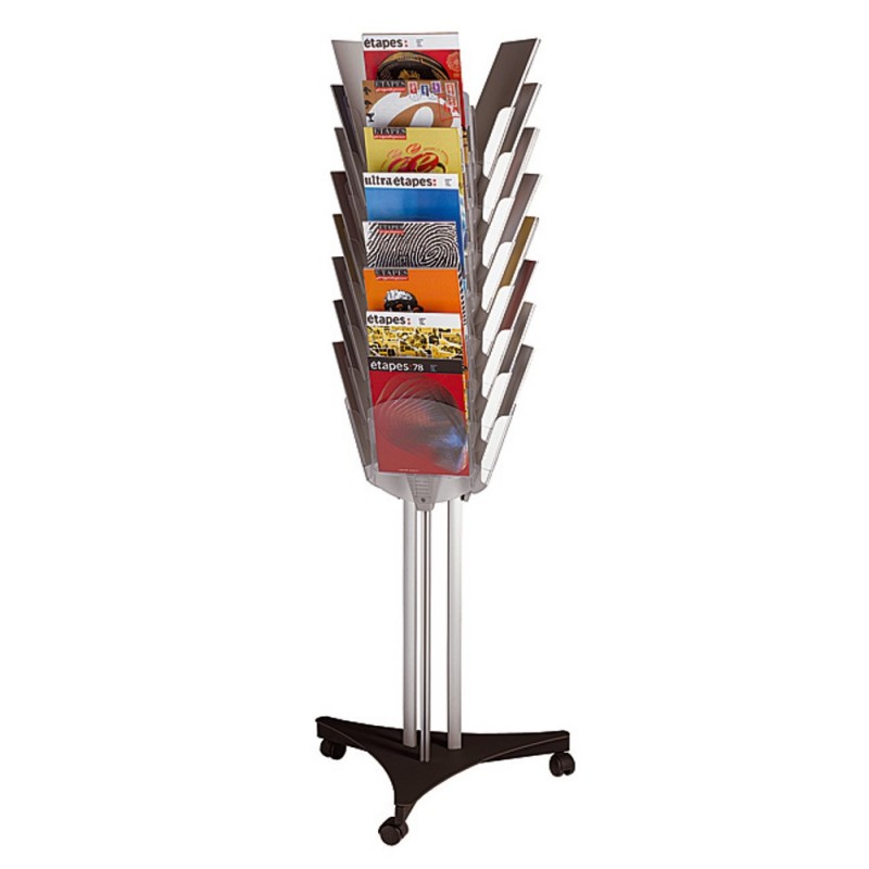 Paperflow Présentoir Caroussel - Sur pied - 24 cases