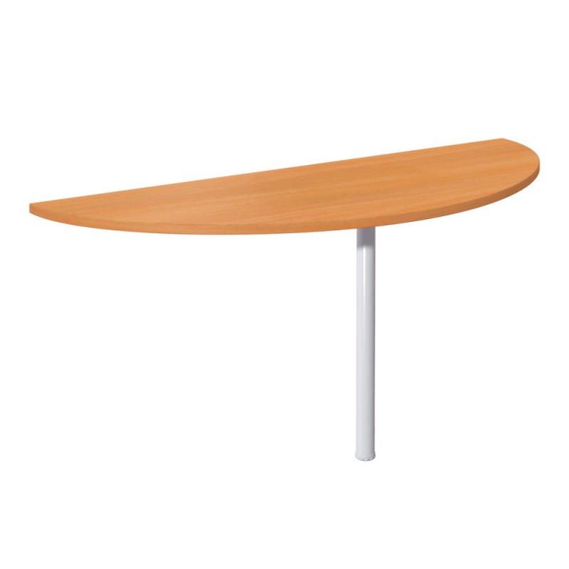 Extension Demi-lune Biospace - L.160 x P.60 cm - Plateau Hêtre - Pied tube Aluminium