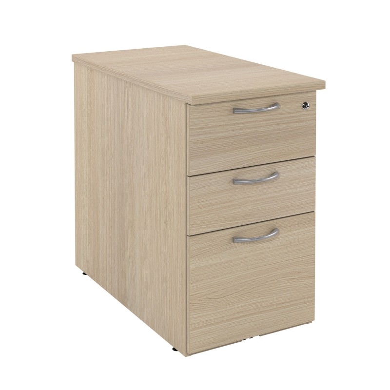 Caisson mélaminé hauteur bureau L.42 x P.60 x H.72 cm - Chêne